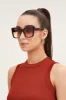 Print Square Cat-Eye Tinted Sunglasses sold by Ally Fashion