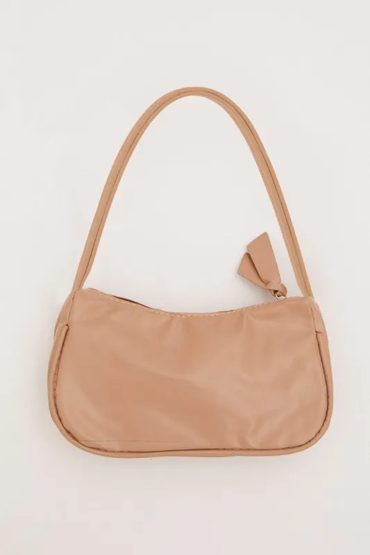 Beige Shoulder Baguette Bag sold by Ally Fashion