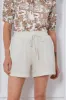 White Textured Shorts sold by Ally Fashion