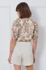 White Textured Shorts sold by Ally Fashion