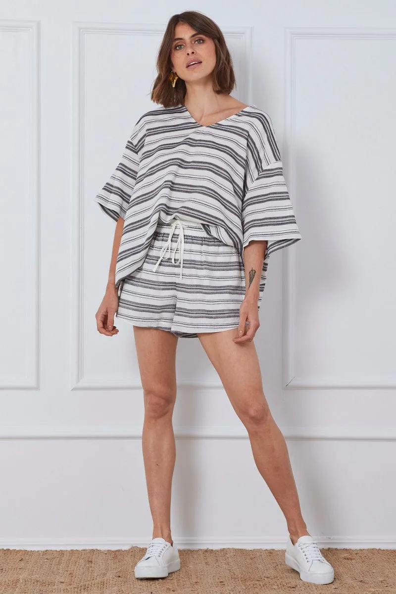 Stripe High Rise Shorts sold by Ally Fashion product image thumbnail 3