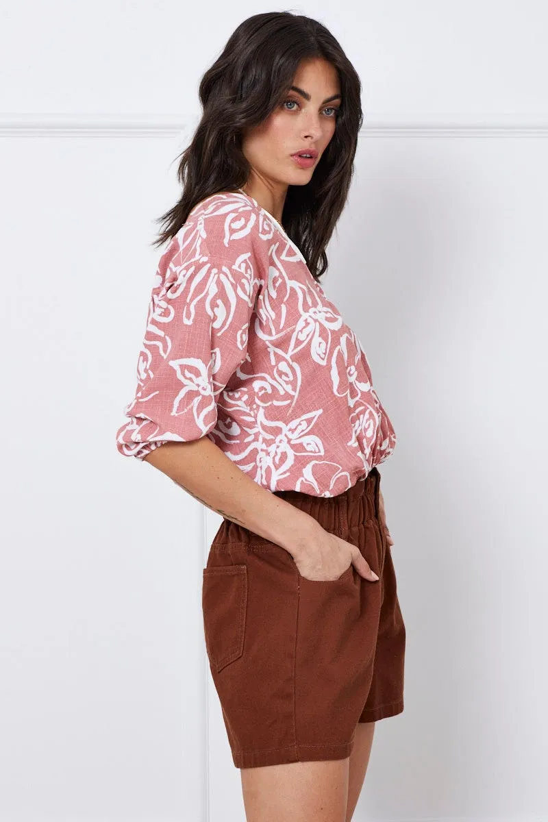 Brown Paper Bag Jeans High Waist Denim sold by Ally Fashion product image thumbnail 4