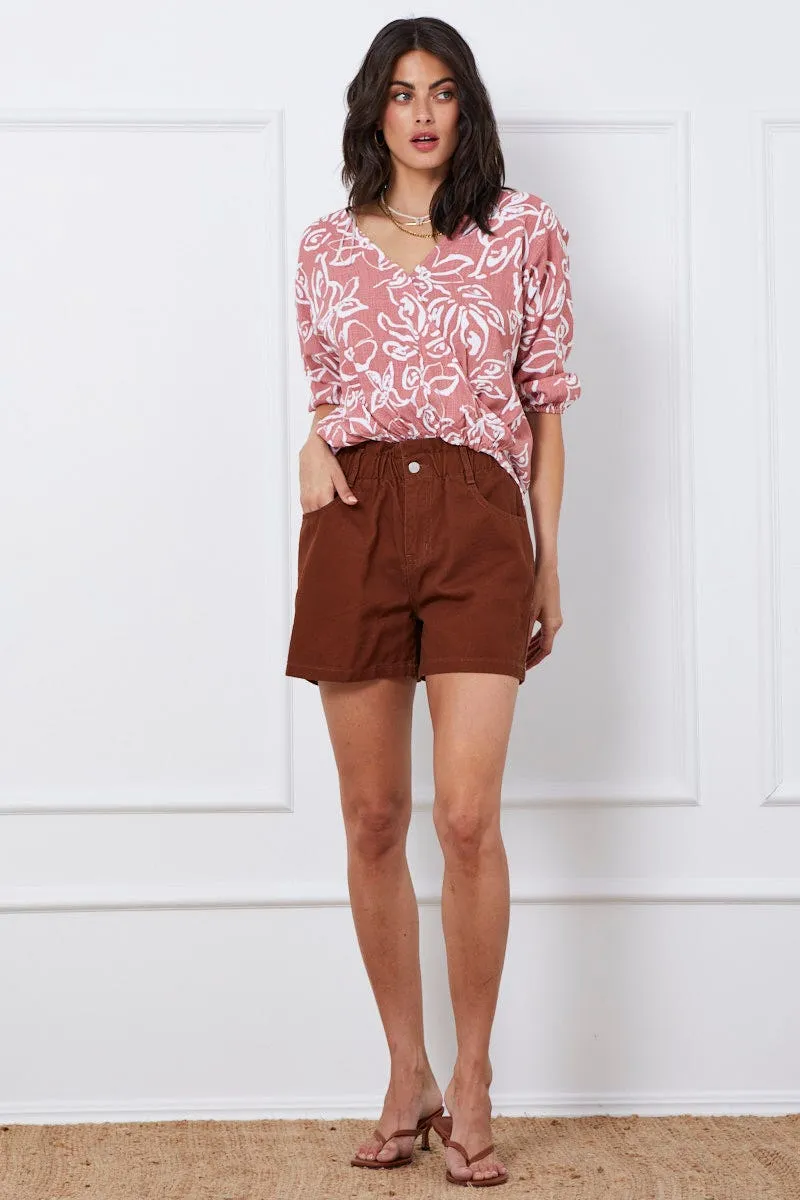 Brown Paper Bag Jeans High Waist Denim sold by Ally Fashion product image thumbnail 3