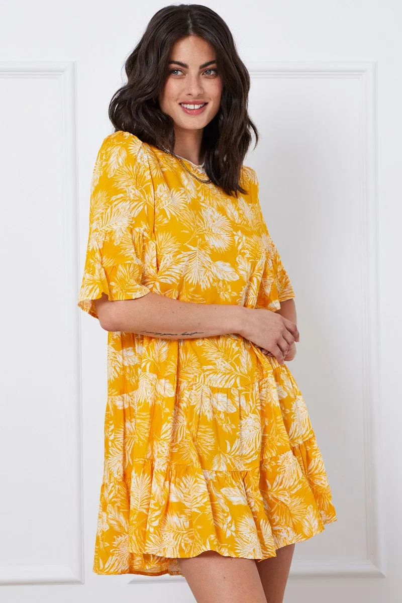 Trop Print Mini Dress Short Sleeve sold by Ally Fashion product image thumbnail 3