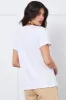 White Graphic T Shirt Short Sleeve Crew Neck sold by Ally Fashion