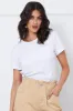 White Graphic T Shirt Short Sleeve Crew Neck sold by Ally Fashion
