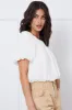 White Top Short Sleeve Round Neck Oversized sold by Ally Fashion