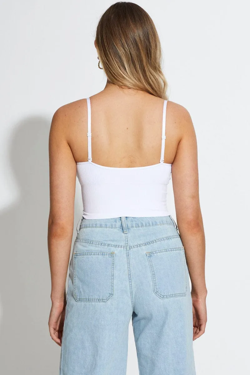 White Crop Top Seamless sold by Ally Fashion product image thumbnail 5