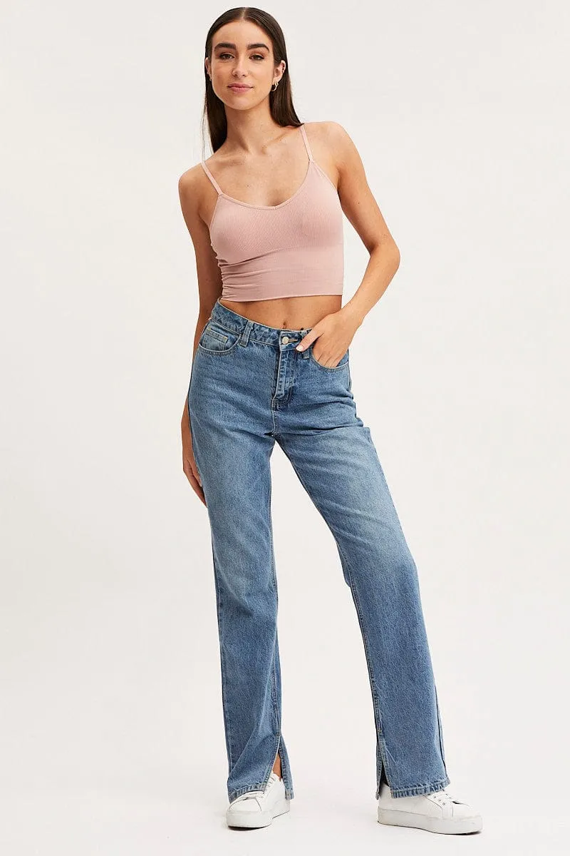 Pink Crop Singlet Top Seamless sold by Ally Fashion product image thumbnail 2