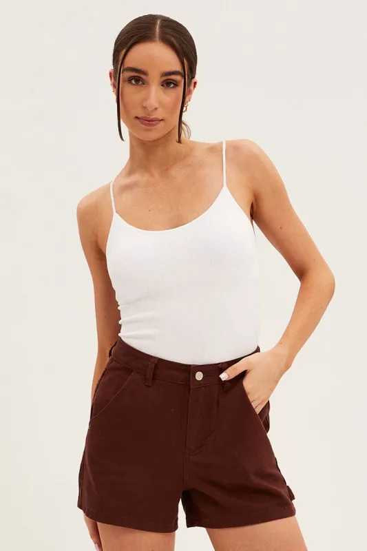 White Seamless Singlet Top sold by Ally Fashion