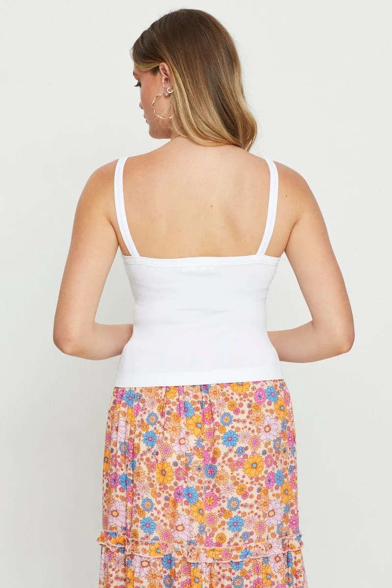 White Singlet Top Sleeveless Seamless sold by Ally Fashion product image thumbnail 5