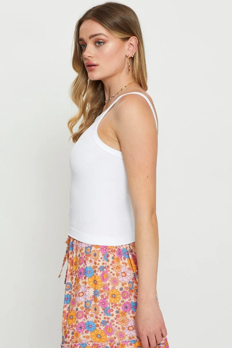 White Singlet Top Sleeveless Seamless sold by Ally Fashion product image thumbnail 4