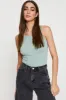 Green Singlet Top Sleeveless Seamless sold by Ally Fashion