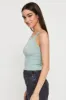 Green Singlet Top Sleeveless Seamless sold by Ally Fashion