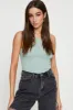 Green Singlet Top Sleeveless Seamless sold by Ally Fashion