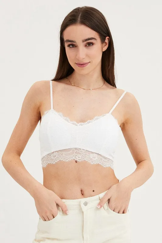 White Bralette Lace sold by Ally Fashion