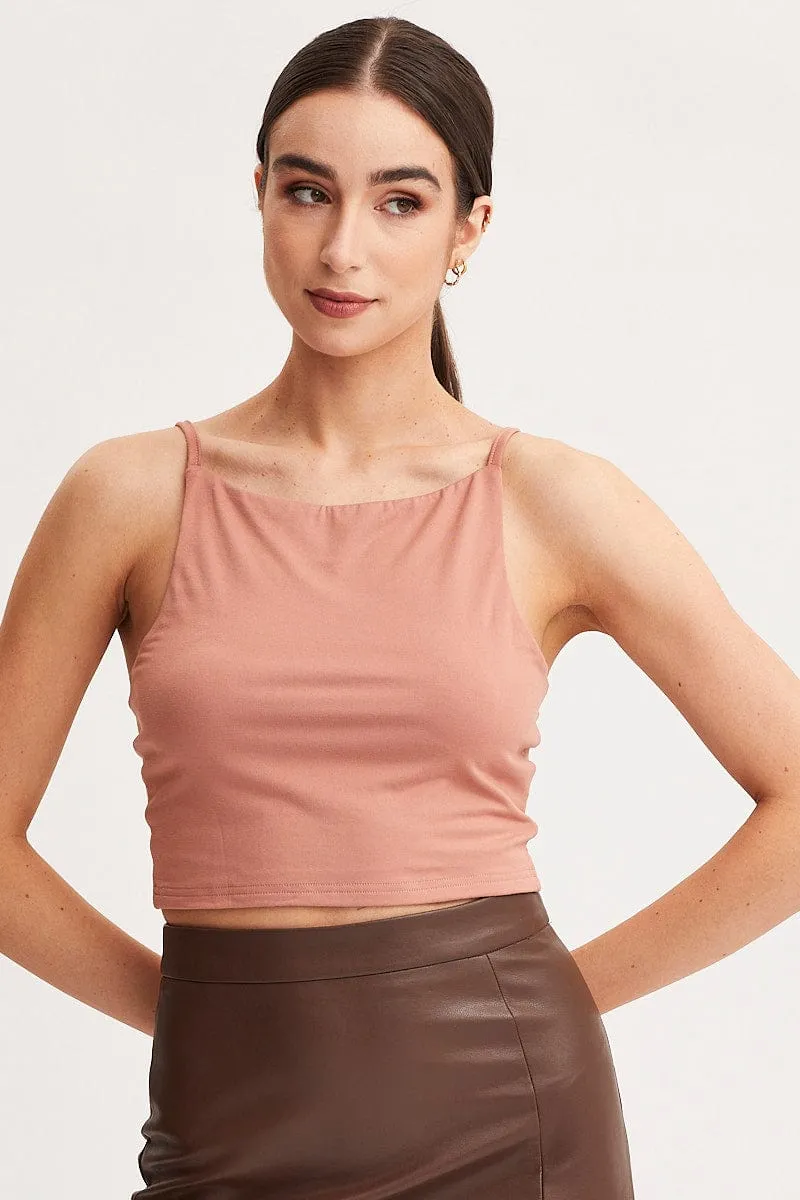 Brown Singlet Top Sleeveless sold by Ally Fashion product image thumbnail 3