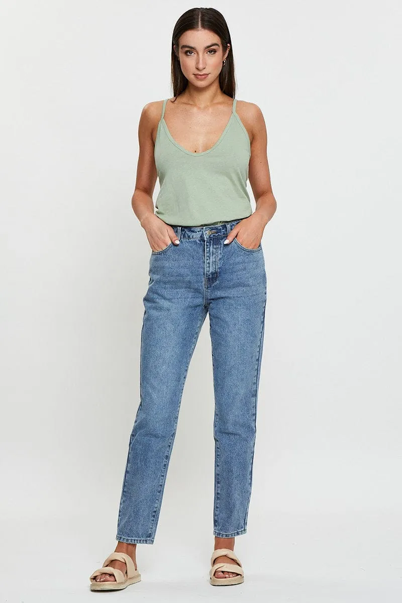 Green Singlet Top Sleeveless sold by Ally Fashion product image thumbnail 2