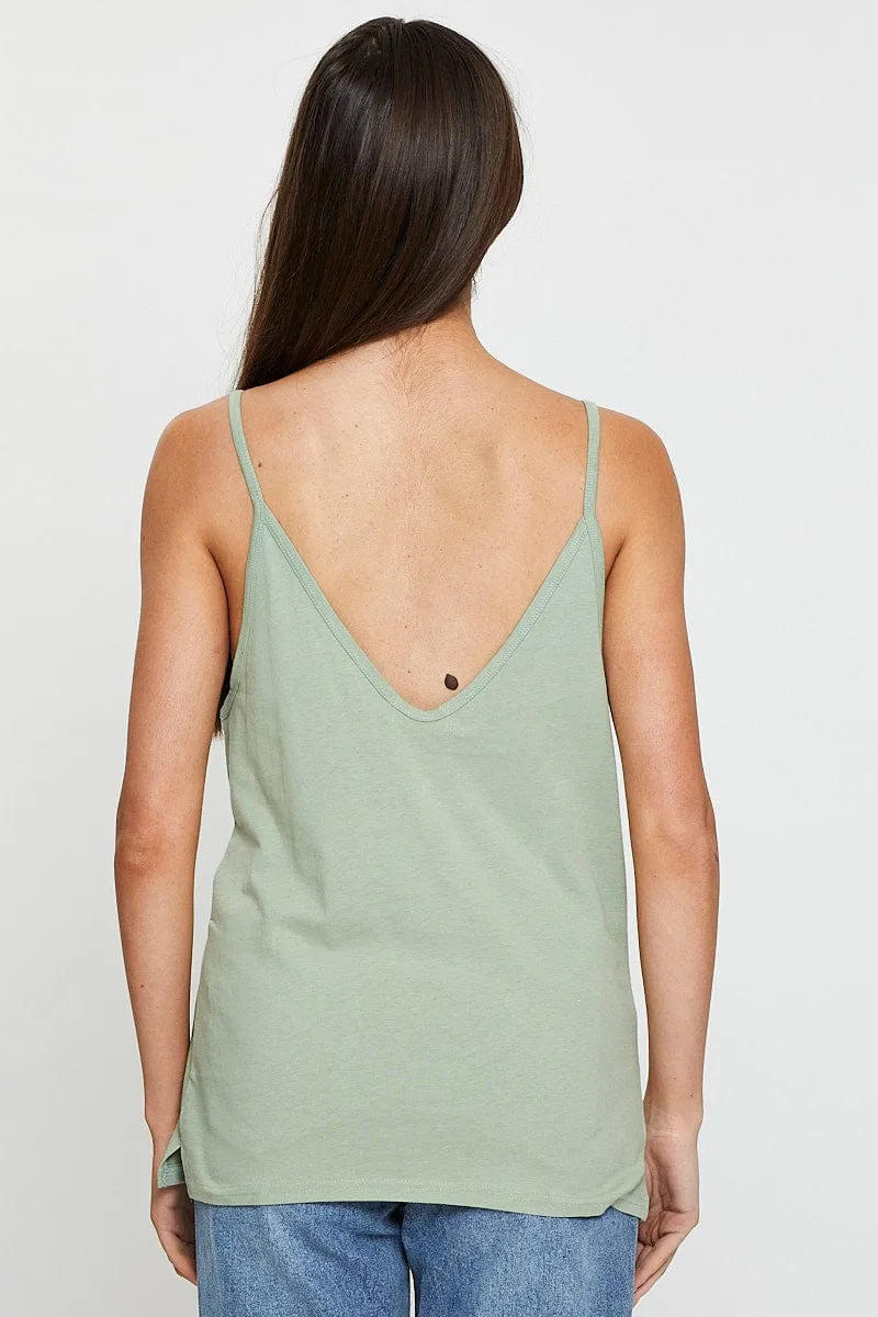 Green Singlet Top Sleeveless sold by Ally Fashion product image thumbnail 5