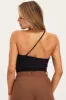 Black Singlet Top One Shoulder sold by Ally Fashion