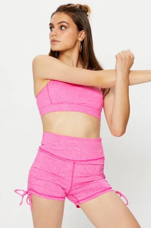 Pink Drawstring Activewear Shorts sold by Ally Fashion