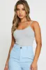 Grey Singlet Top Round Neck Seamless sold by Ally Fashion