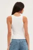 White Tank Top Sleeveless Round Neck sold by Ally Fashion