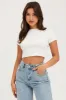 White T-Shirt Short Sleeve Crew Neck sold by Ally Fashion