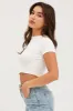 White T-Shirt Short Sleeve Crew Neck sold by Ally Fashion