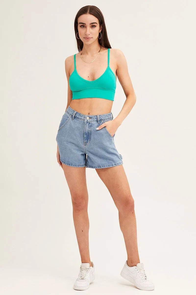 Green Crop Top Seamless sold by Ally Fashion product image thumbnail 2