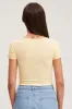 Beige T-Shirt Short Sleeve Crew Neck sold by Ally Fashion