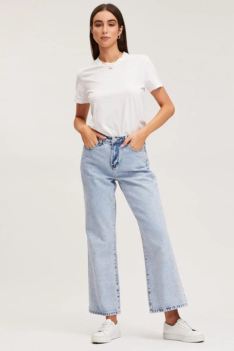 White T Shirt Short Sleeve Crew Neck sold by Ally Fashion product image thumbnail 2