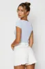 Blue Top Short Sleeve Round Neck Seamless sold by Ally Fashion