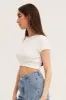 White T Shirt Short Sleeve Crew Neck sold by Ally Fashion