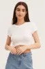 White T Shirt Short Sleeve Crew Neck sold by Ally Fashion