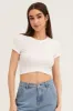 White T Shirt Short Sleeve Crew Neck sold by Ally Fashion