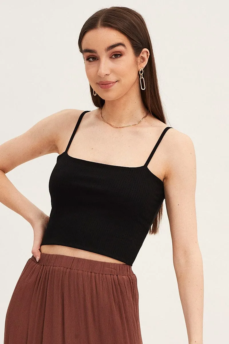 Black Cotton Singlet Stretch sold by Ally Fashion product image thumbnail 3