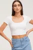 White Top Short Sleeve Round Neck sold by Ally Fashion