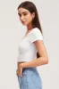 White Top Short Sleeve Round Neck sold by Ally Fashion