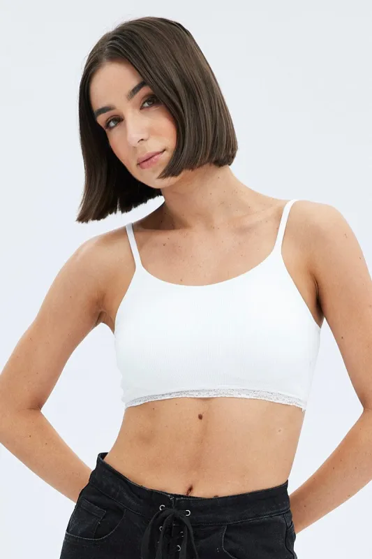 White Bralette Seamless sold by Ally Fashion