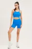 Blue Seamless Rib Bike Short sold by Ally Fashion