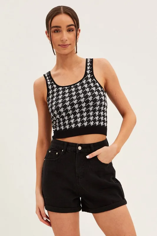 Check Tank Crop Top Seamless sold by Ally Fashion