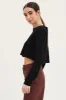 Black Oversized Top Long Sleeve Crew Neck sold by Ally Fashion