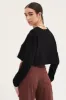Black Oversized Top Long Sleeve Crew Neck sold by Ally Fashion