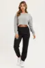 Grey Oversized Top Long Sleeve Crew Neck sold by Ally Fashion