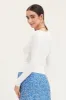 White Top Long Sleeve Round Neck sold by Ally Fashion
