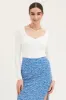 White Top Long Sleeve Round Neck sold by Ally Fashion