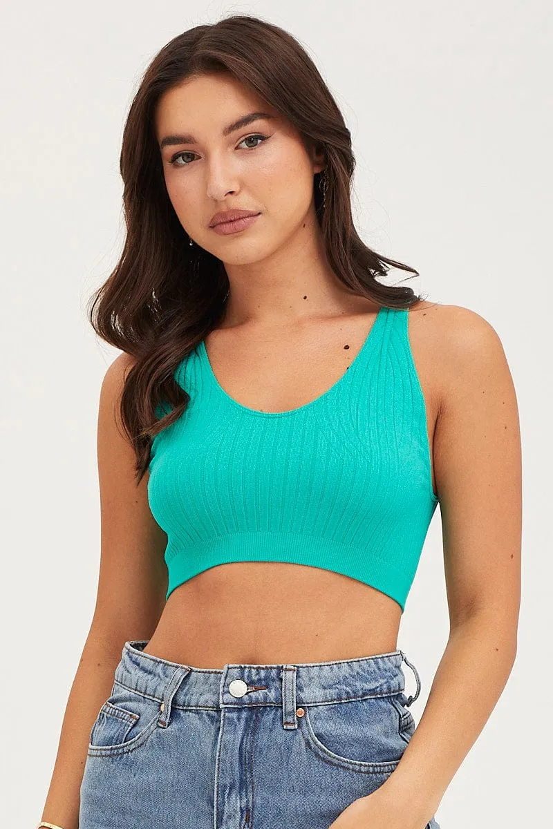 Green Tank Top Sleeveless Seamless sold by Ally Fashion