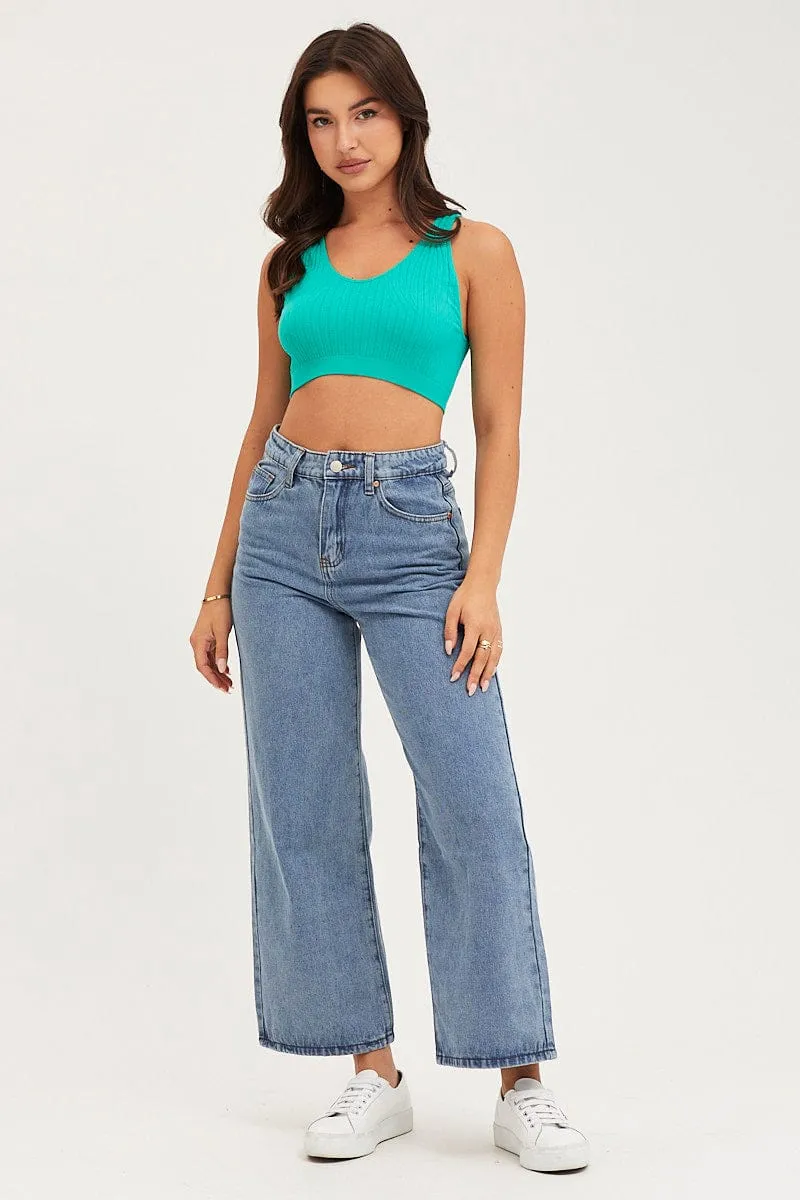 Green Tank Top Sleeveless Seamless sold by Ally Fashion product image thumbnail 2