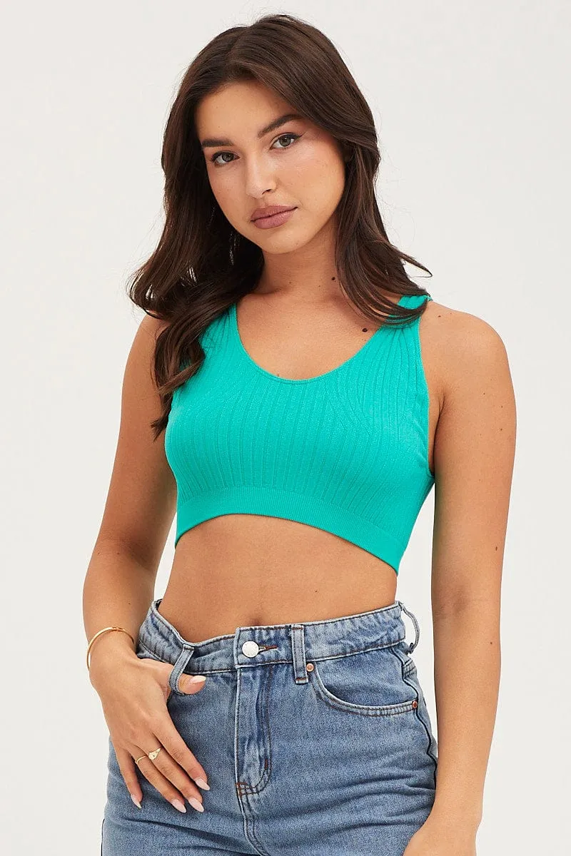 Green Tank Top Sleeveless Seamless sold by Ally Fashion product image thumbnail 3
